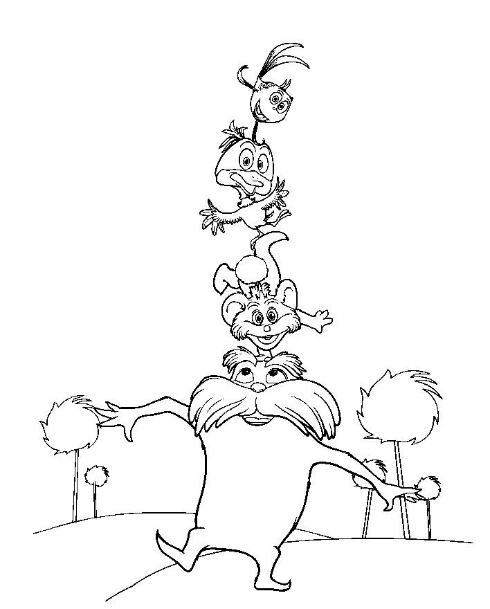 Printable coloring pages der lorax malvorlagen malvorlagen zum ausdrucken