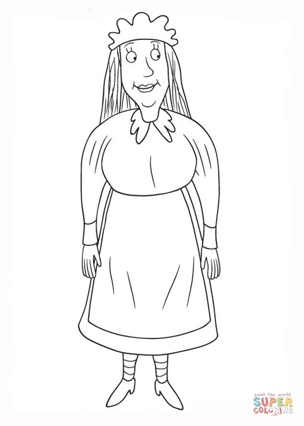 Maid coloring page free printable coloring pages