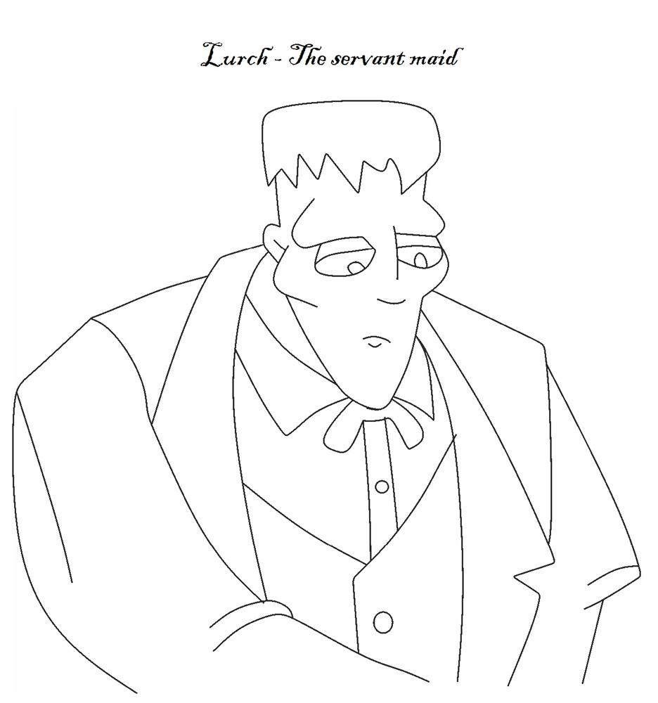 The addams family coloring pages