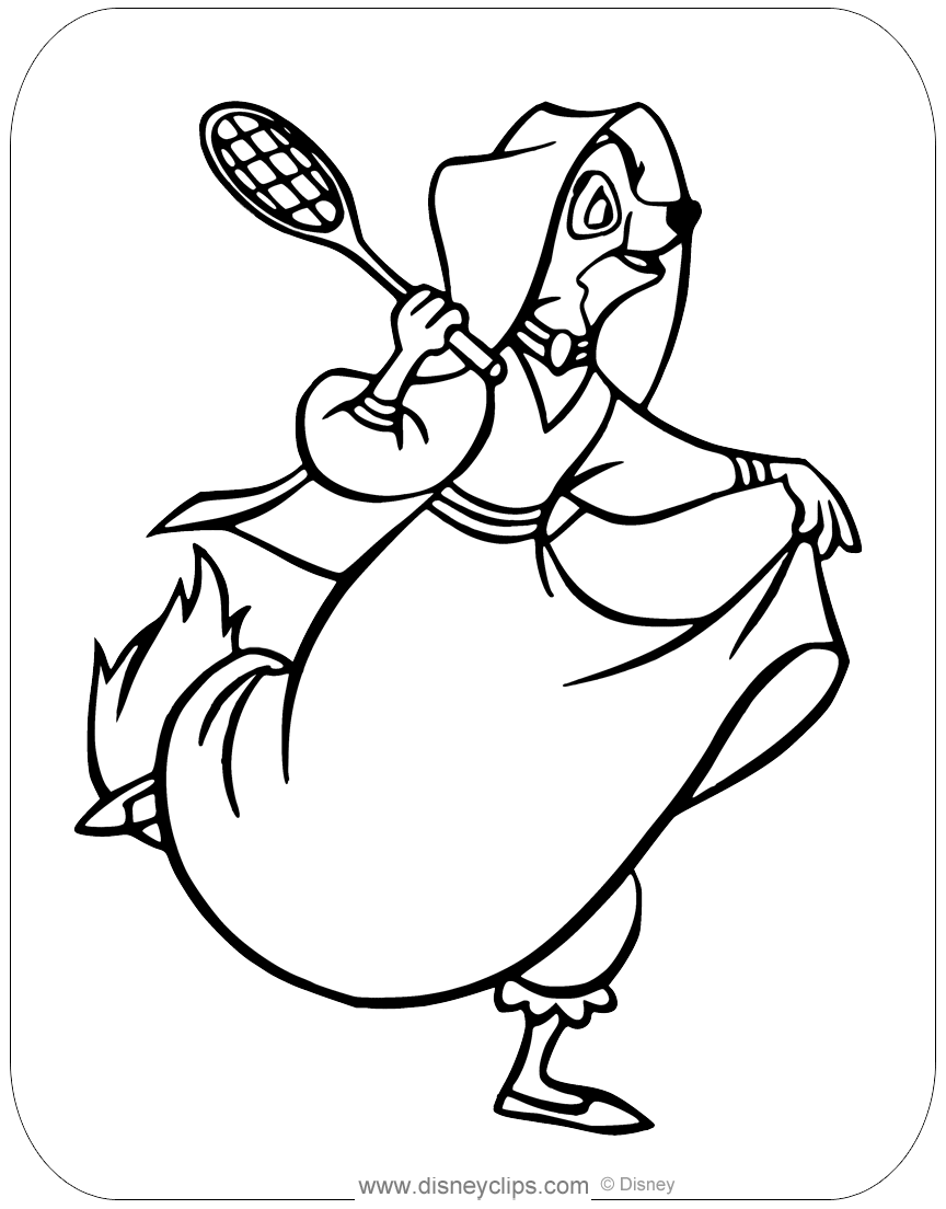 Disneys robin hood coloring pages