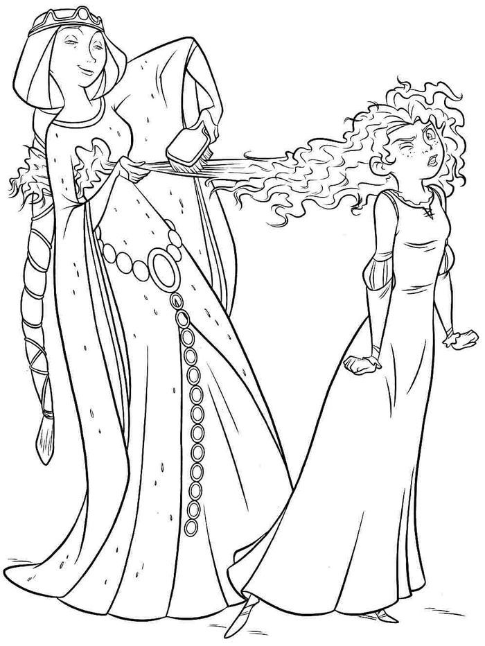 The bravest beautiful merida coloring pages pdf