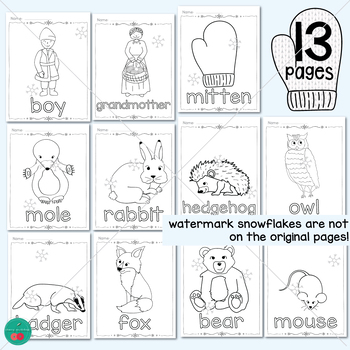 The mitten coloring pages
