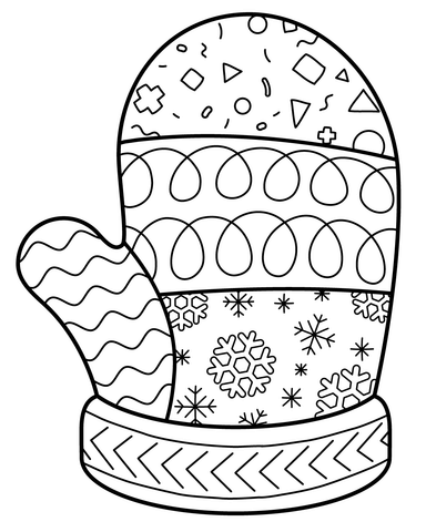 Mitten coloring page free printable coloring pages