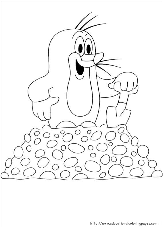 Mole coloring pages