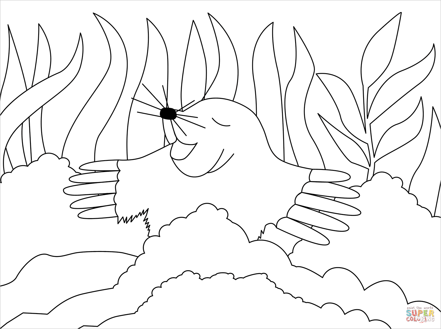 Mole coloring page free printable coloring pages