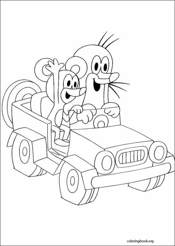 The mole coloring page