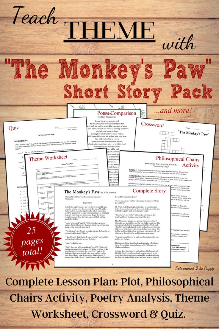 The monkeys paw short story pack the monkeys paw th grade ela short stories