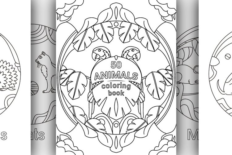 Different animals coloring page educational worksheets