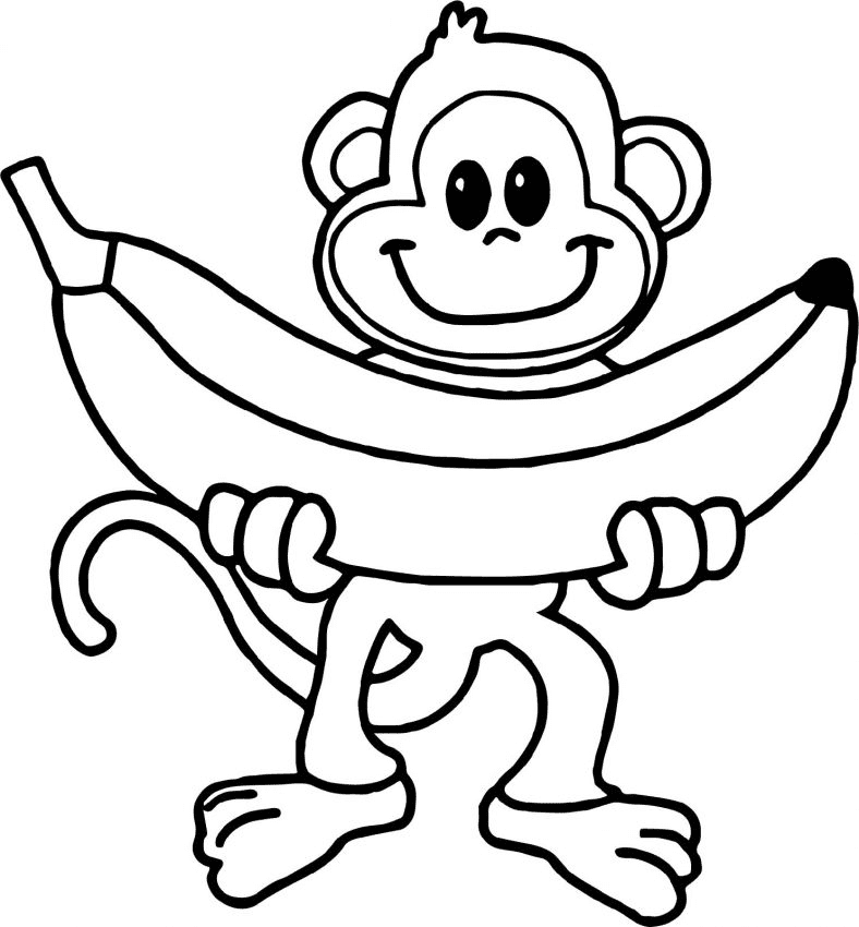 Monkey coloring pages printable for free download