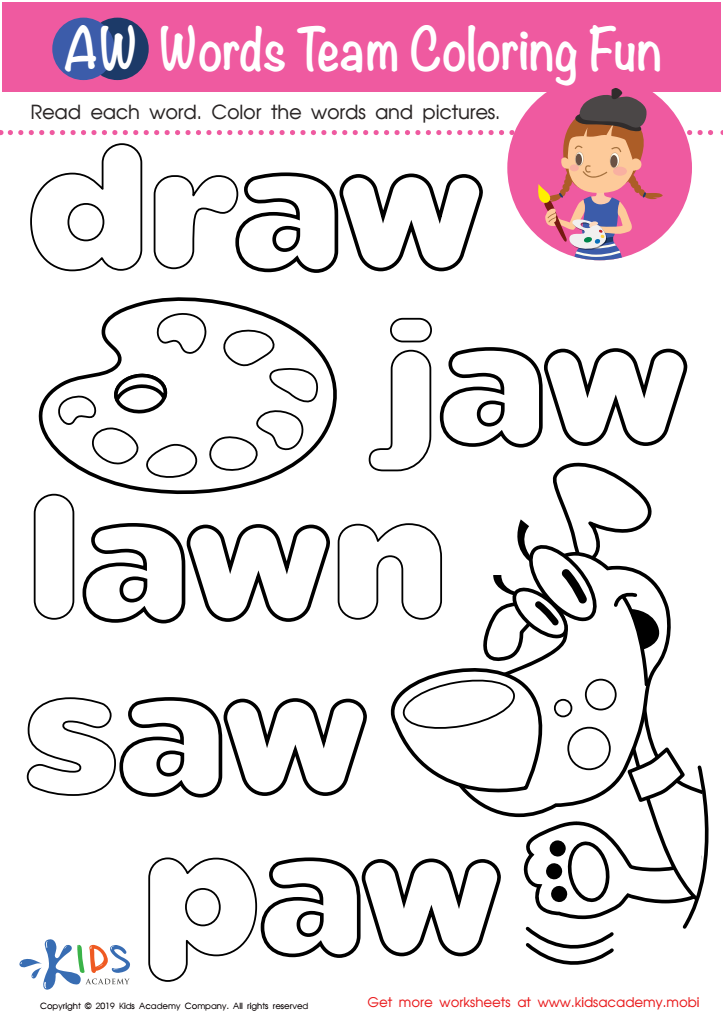 Phonics coloring pages â free pdf phonics worksheets