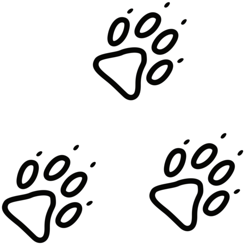 Dog paw prints coloring page free printable coloring pages
