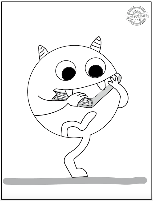 Nibbles the book monster coloring pages kids activities blog