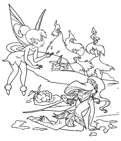 Fairy in mud coloring page free printable coloring pages