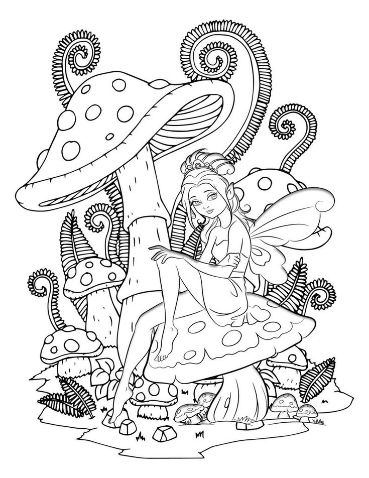 Coloring pages woodland fairy scenes ideal for party