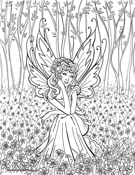 Printable coloring pages fairy coloring pages free adult coloring pages fairy coloring