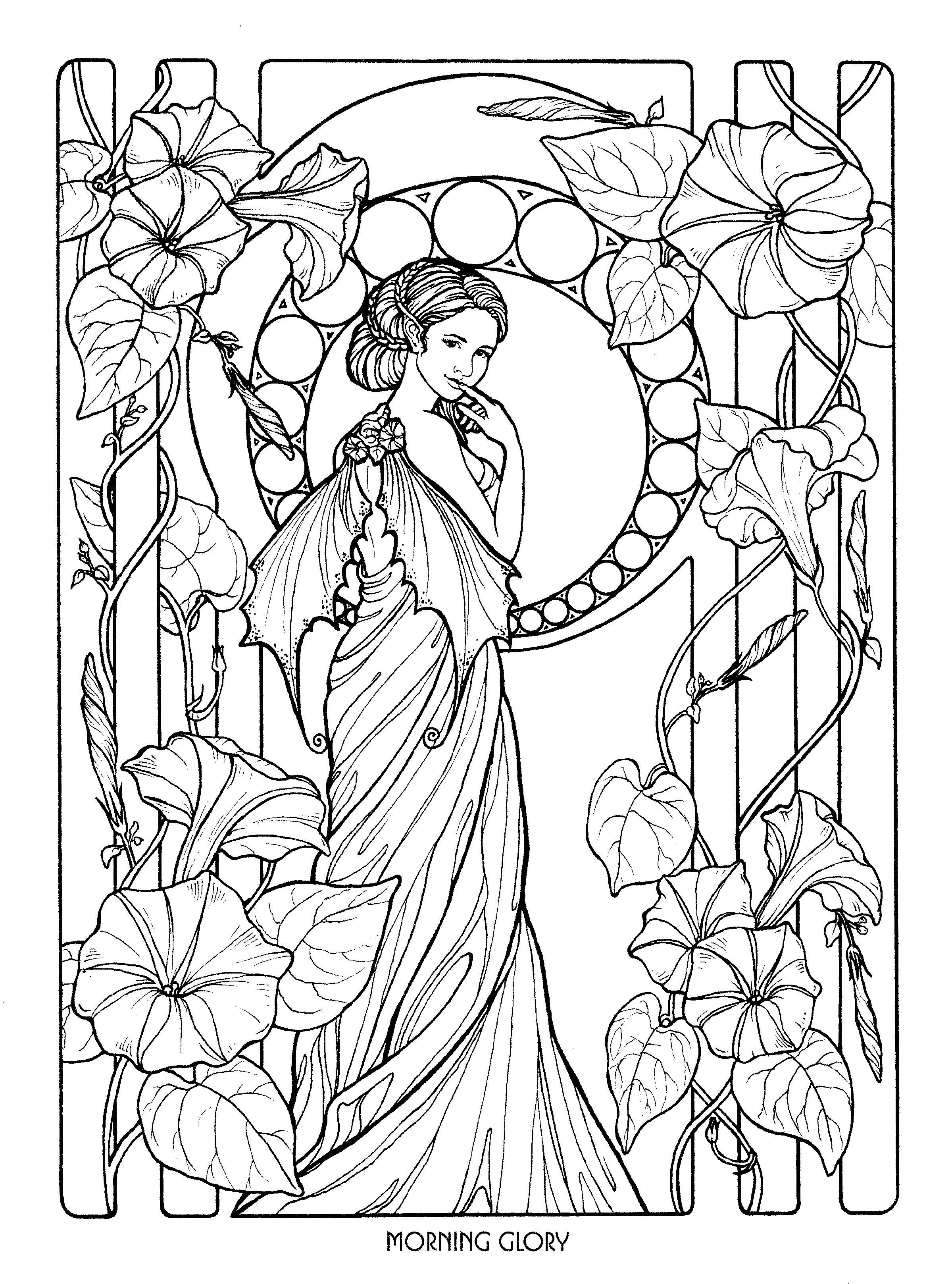 Pin by lytuxi on art nouveau fairy coloring pages fairy coloring art nouveau illustration