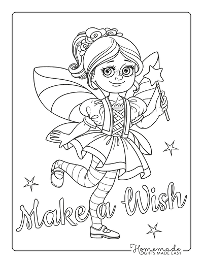 Beautiful fairy coloring pages free printables