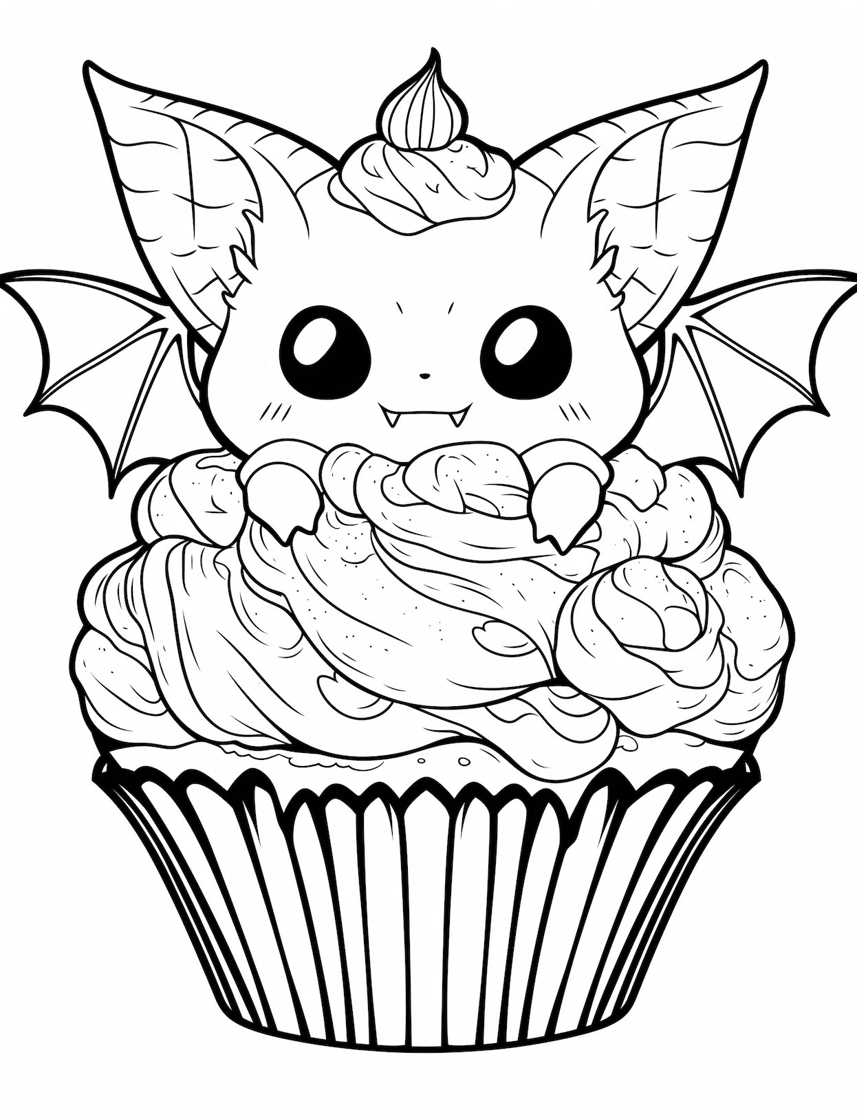 Irresistible cupcake coloring pages for kids and adults