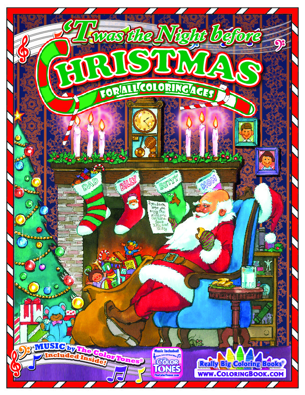 Twas the night before christmas coloring book x
