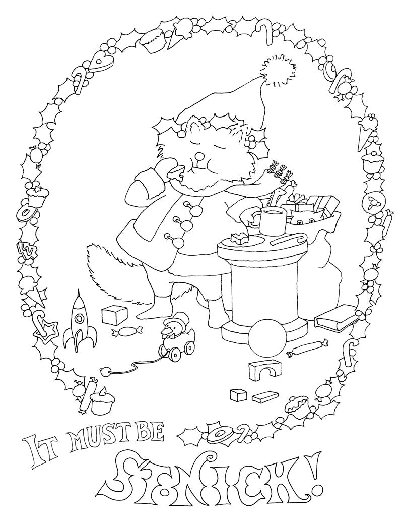 Littlest night before christmas coloring page