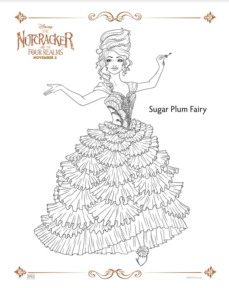The nutcracker and the four realms coloring pages