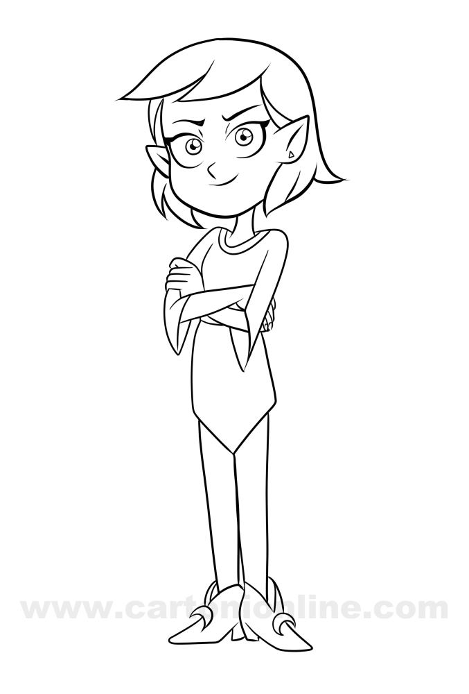 Amity blight from the owl house coloring page