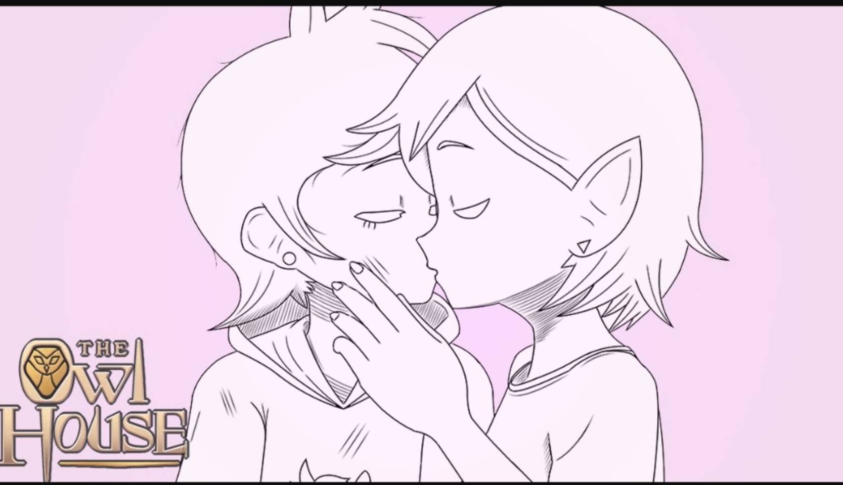 Luz x amity season kiss coloring page by angela on