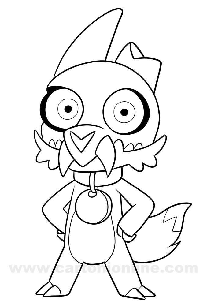 King from the owl house coloring page