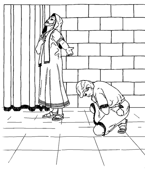 The publican and thetax collector coloring page pharisee and tax collector sunday school coloring pages childrens sermons
