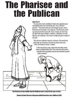 The pharisee and the tax llector louring pages