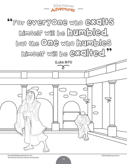 Parable of the pharisee the tax collector activity book pdf â bible pathway adventures