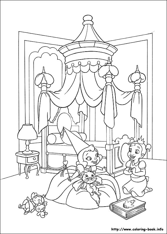 The princess and the frog coloring picture