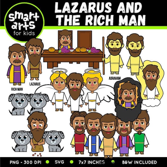 Lazarus and the rich man clipart bible based bible characters svg cricut png clip arts vbs sunday school bible story