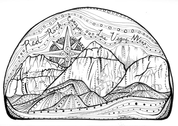 Red rock canyon coloring page mountain coloring page pass coloring page coloring page coloring coloring book mountain coloring book