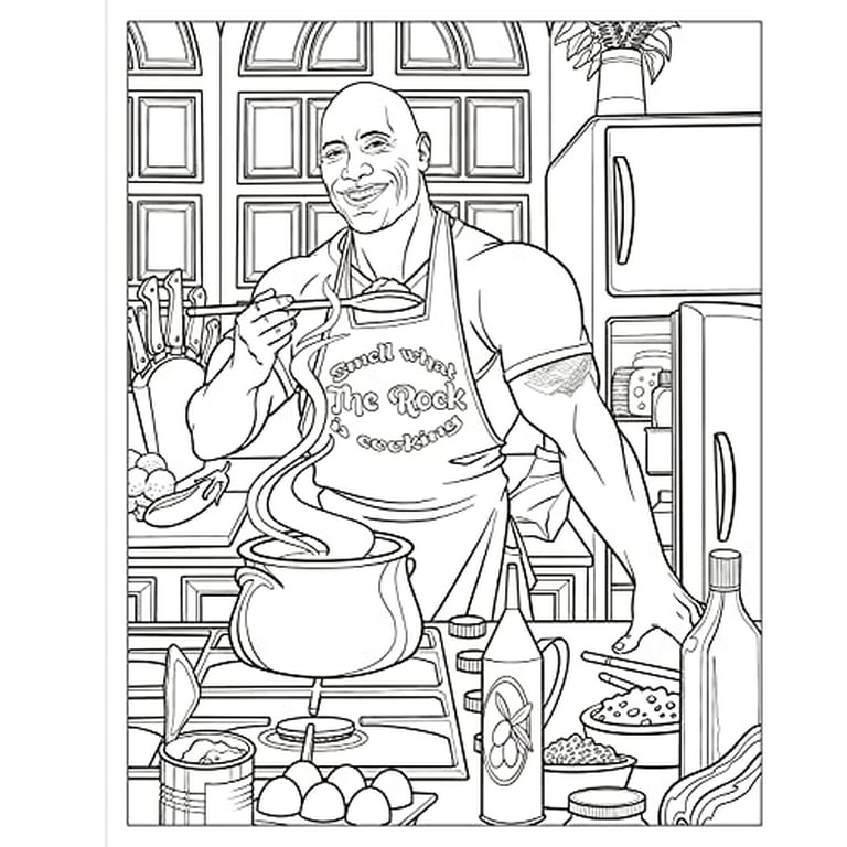 Crush and color dwayne the rock johnson colorful fantasies with a powerful charmer
