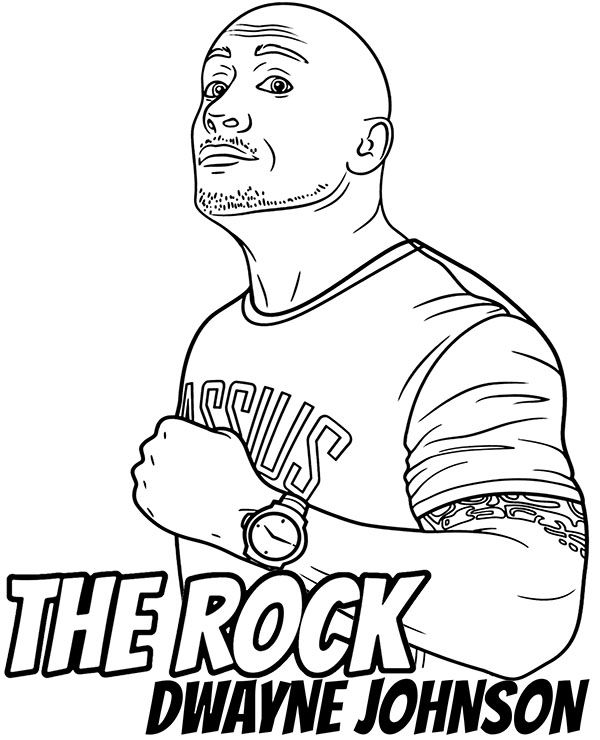 Dwayne johnson coloring page