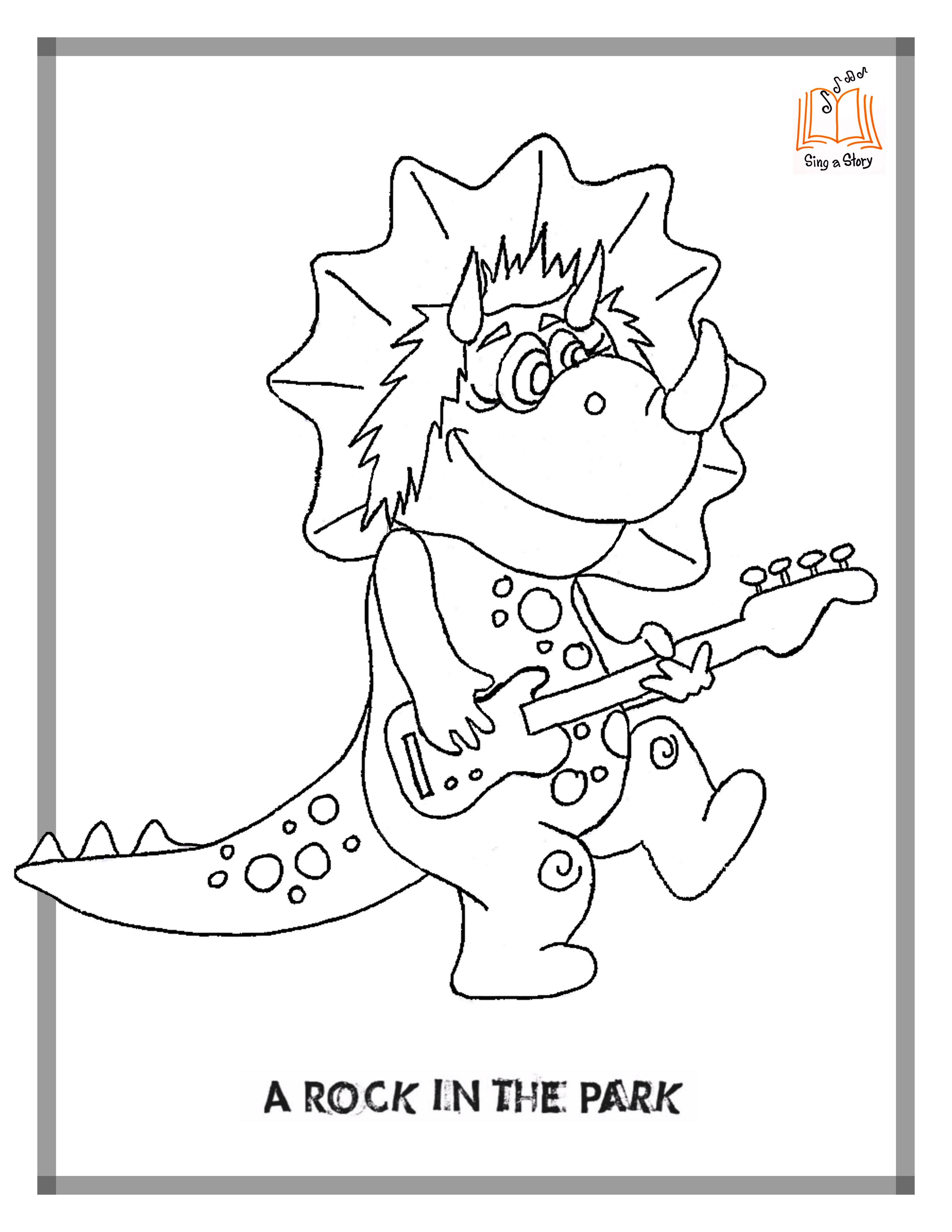 A rock in the park coloring pages