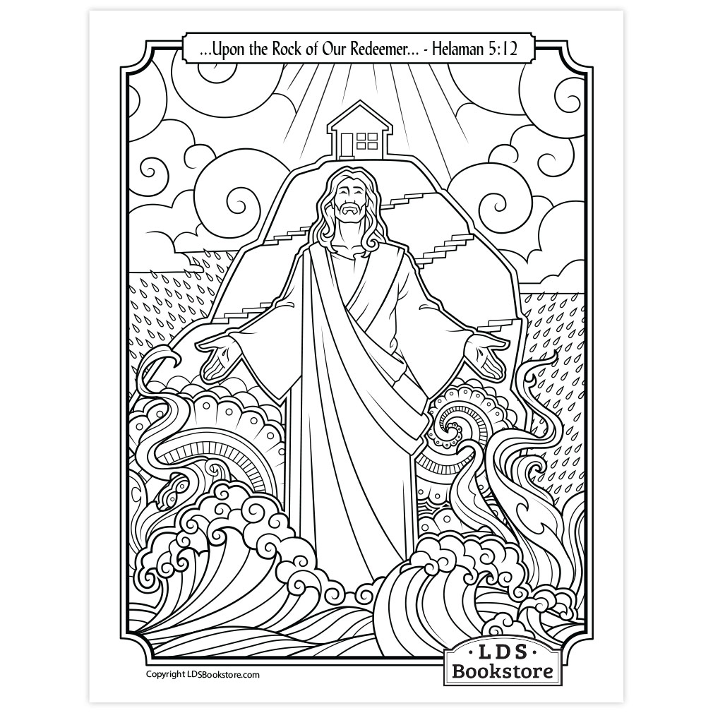 Upon the rock of our redeemer coloring page