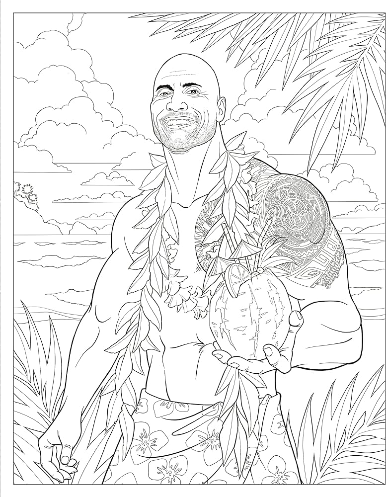 Crush and color dwayne the rock johnson colorful fantasies with a powerful charmer crush color campidelli maurizio books