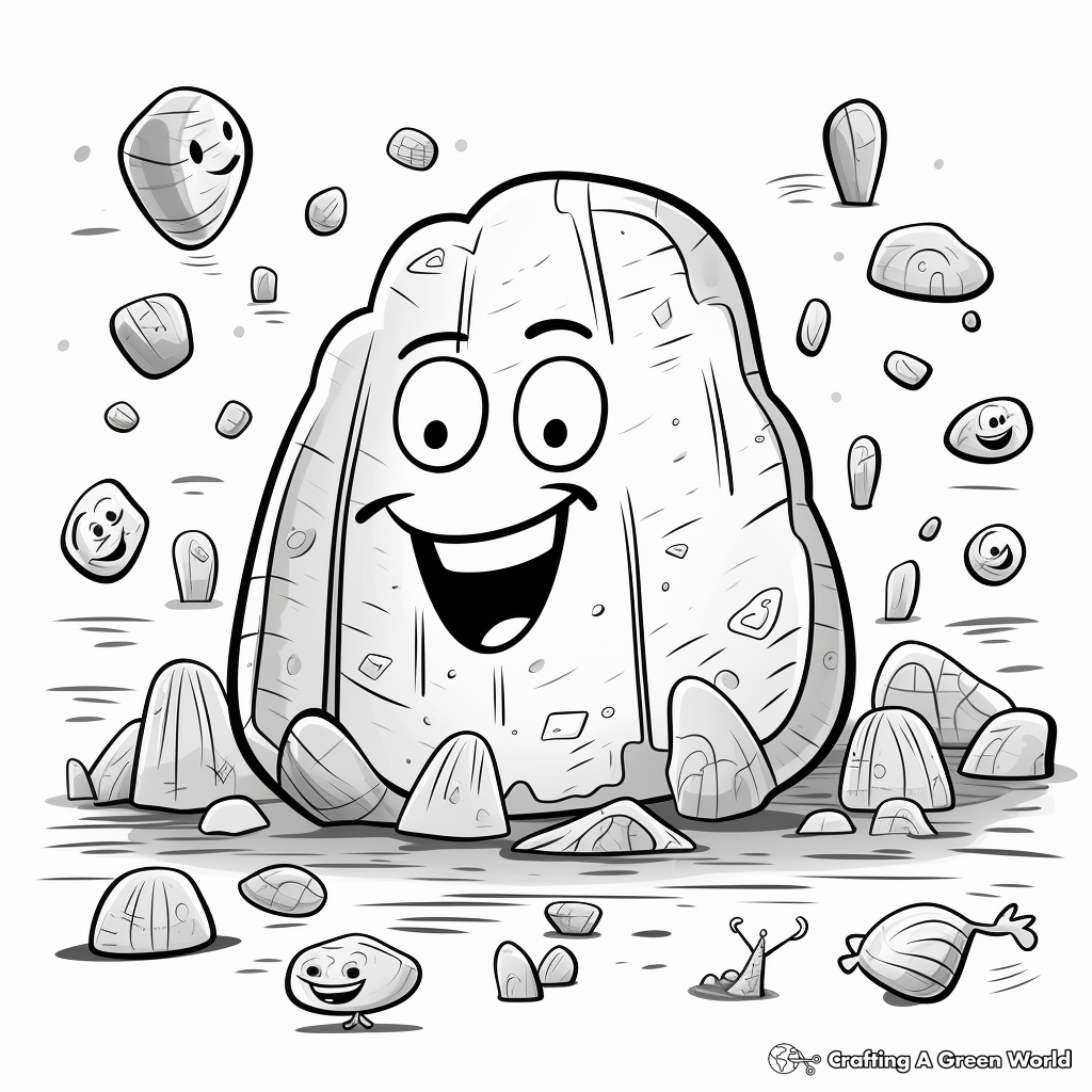 Types of rocks coloring pages