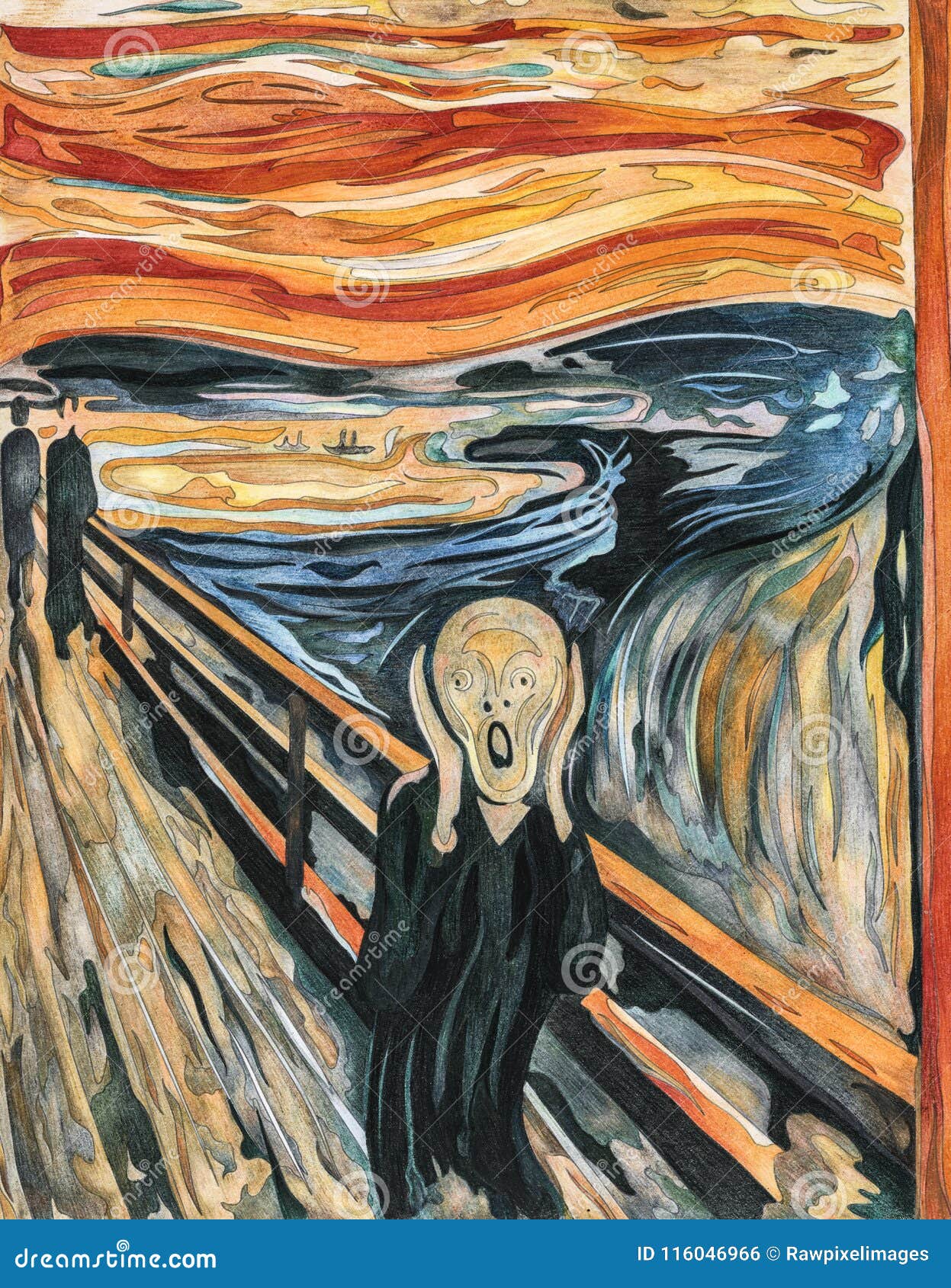 The scream by edvard munch editorial photo