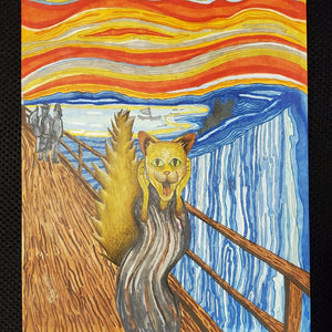 The hiss parody of the scream printable adult coloring page â dark whimsical art