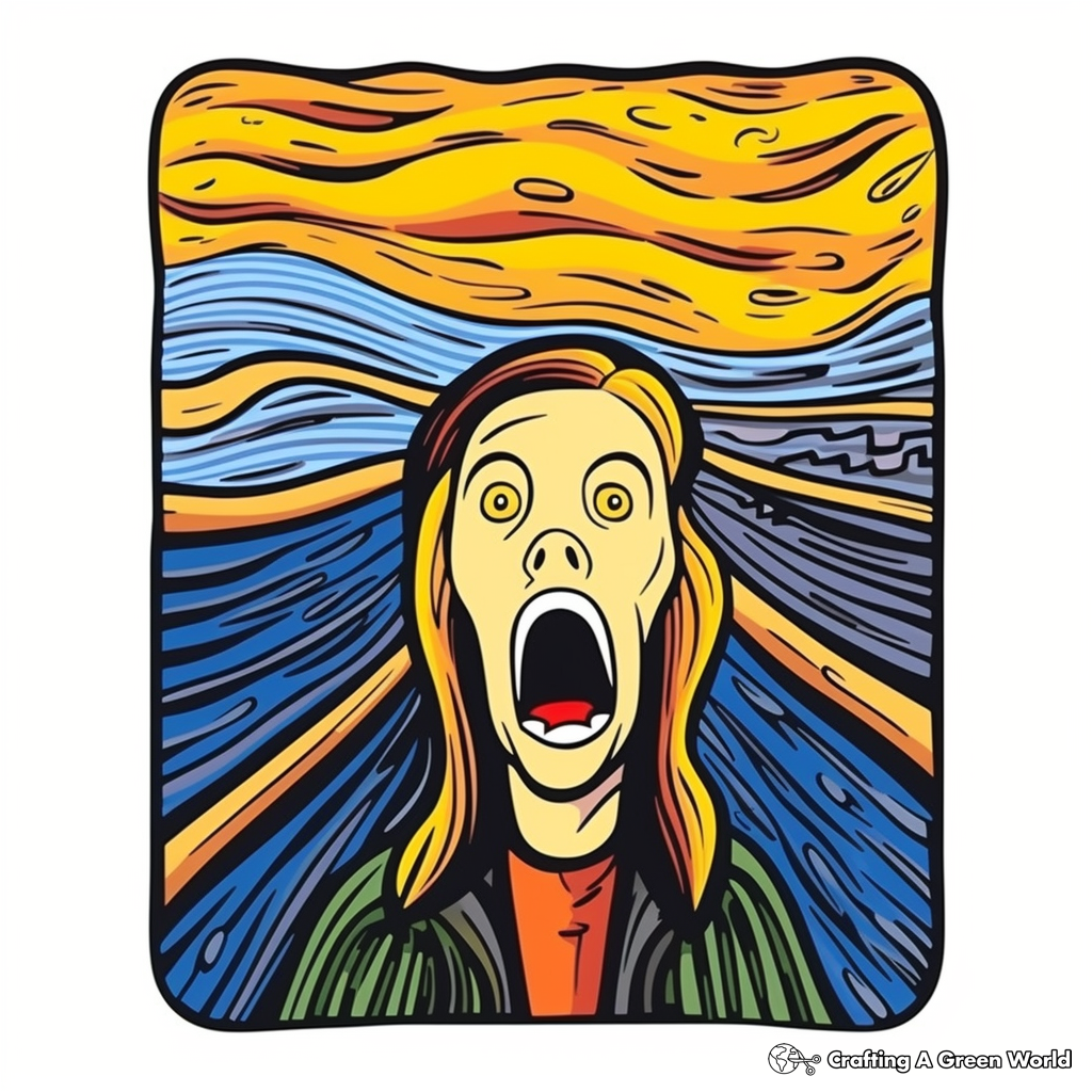 Famous painting coloring pages