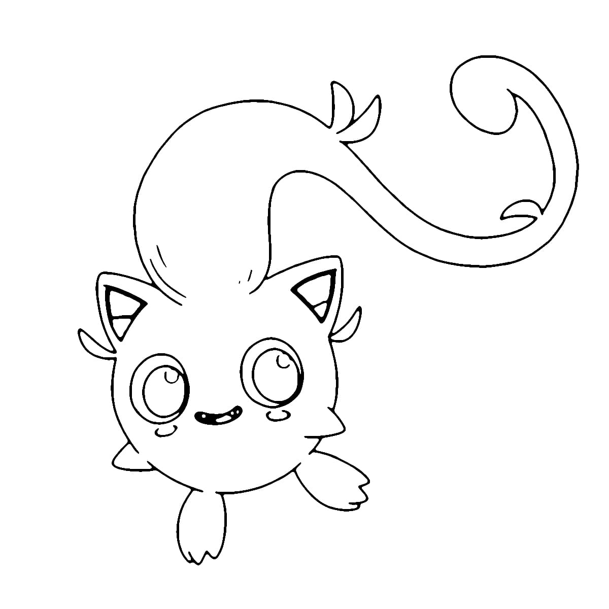 Printable scream tail pokemon coloring page