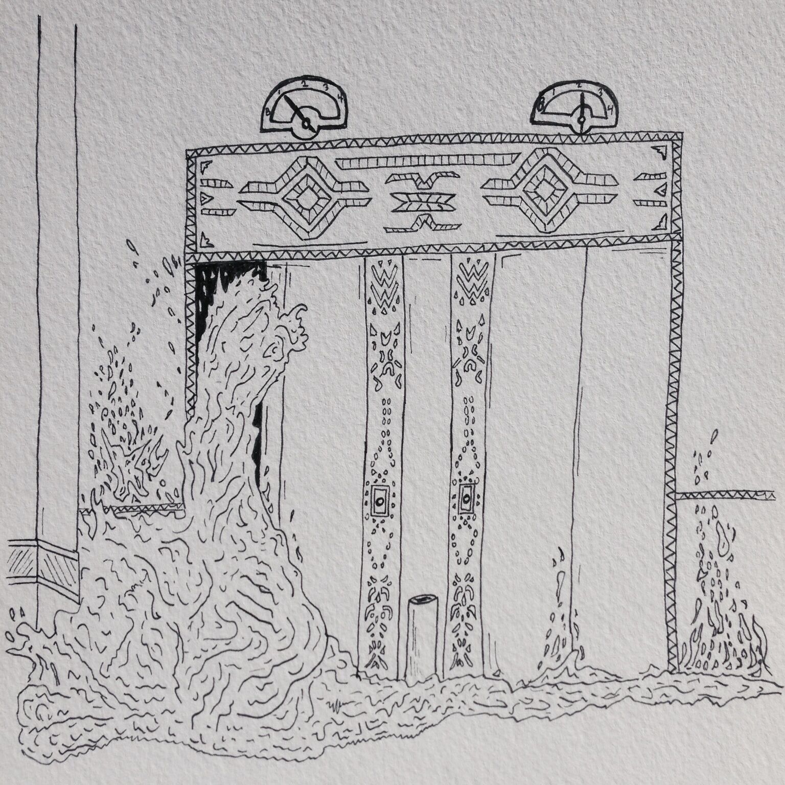 The elevator in ink from an uping collection called the shining a coloring book coloring books the shining ink