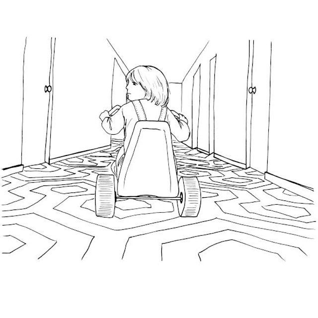 The shining coloring books male sketch