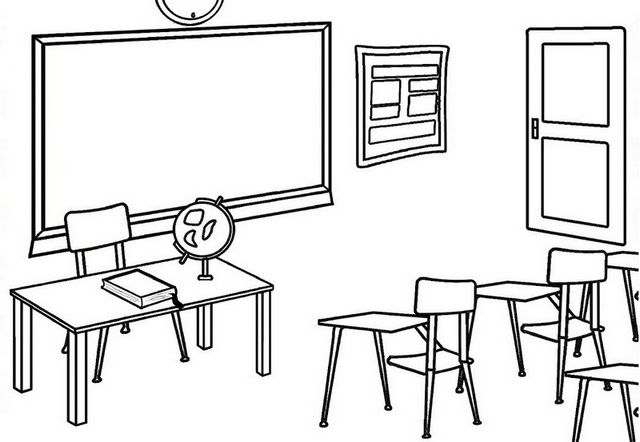 School classroom interior coloring page classroom interior school coloring pages classroom images