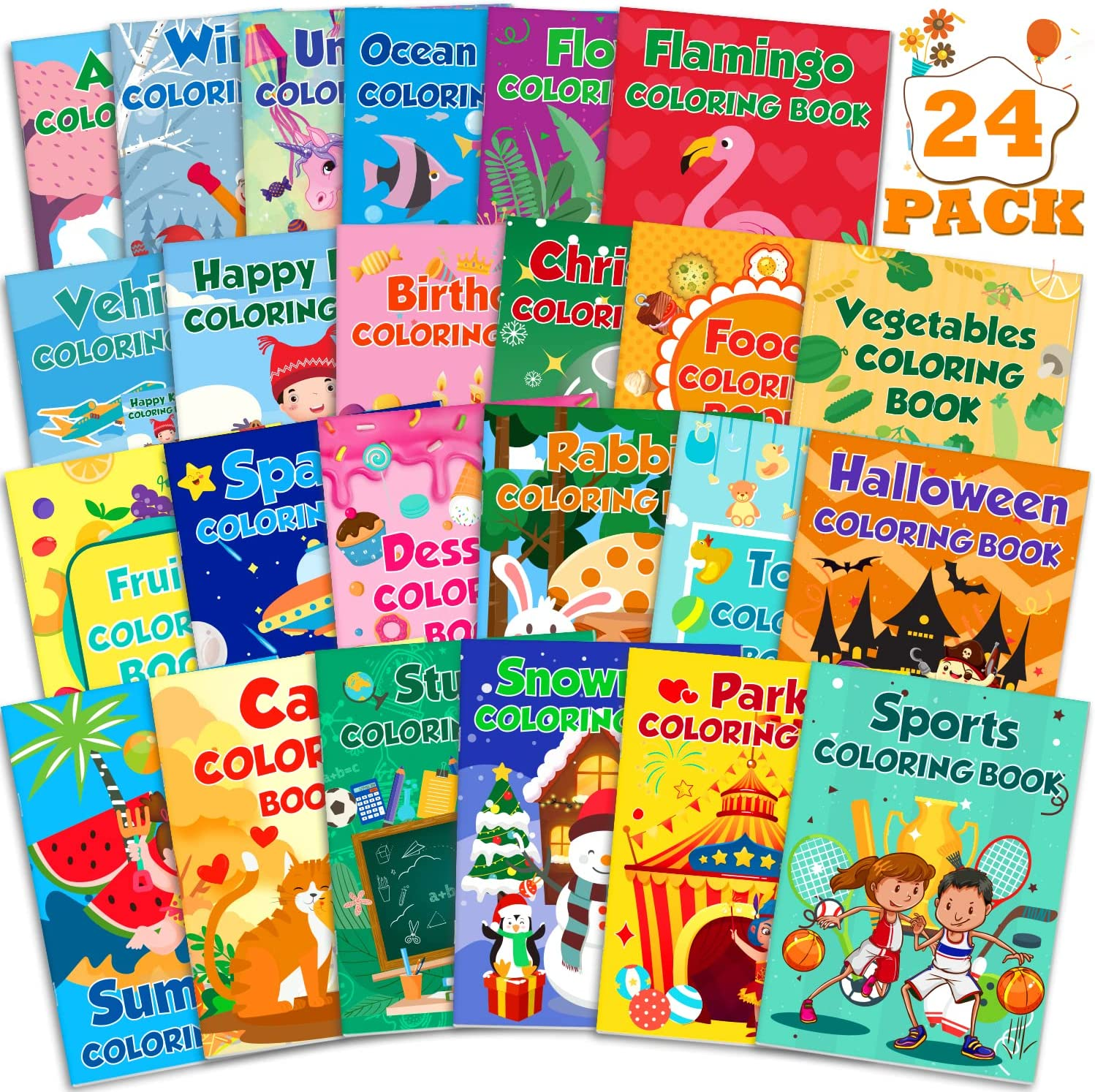Pack small coloring books for kids ages
