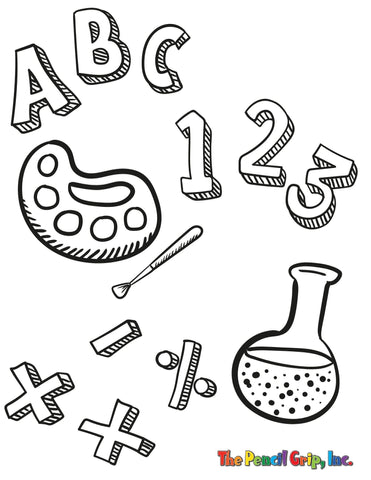 Back to school is here free school themed downloadable coloring pages â the pencil grip inc