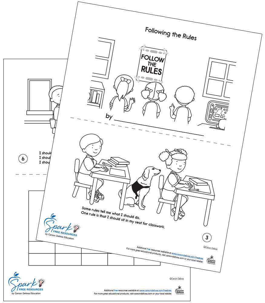 Following the rules mini book free printable carson dellosa